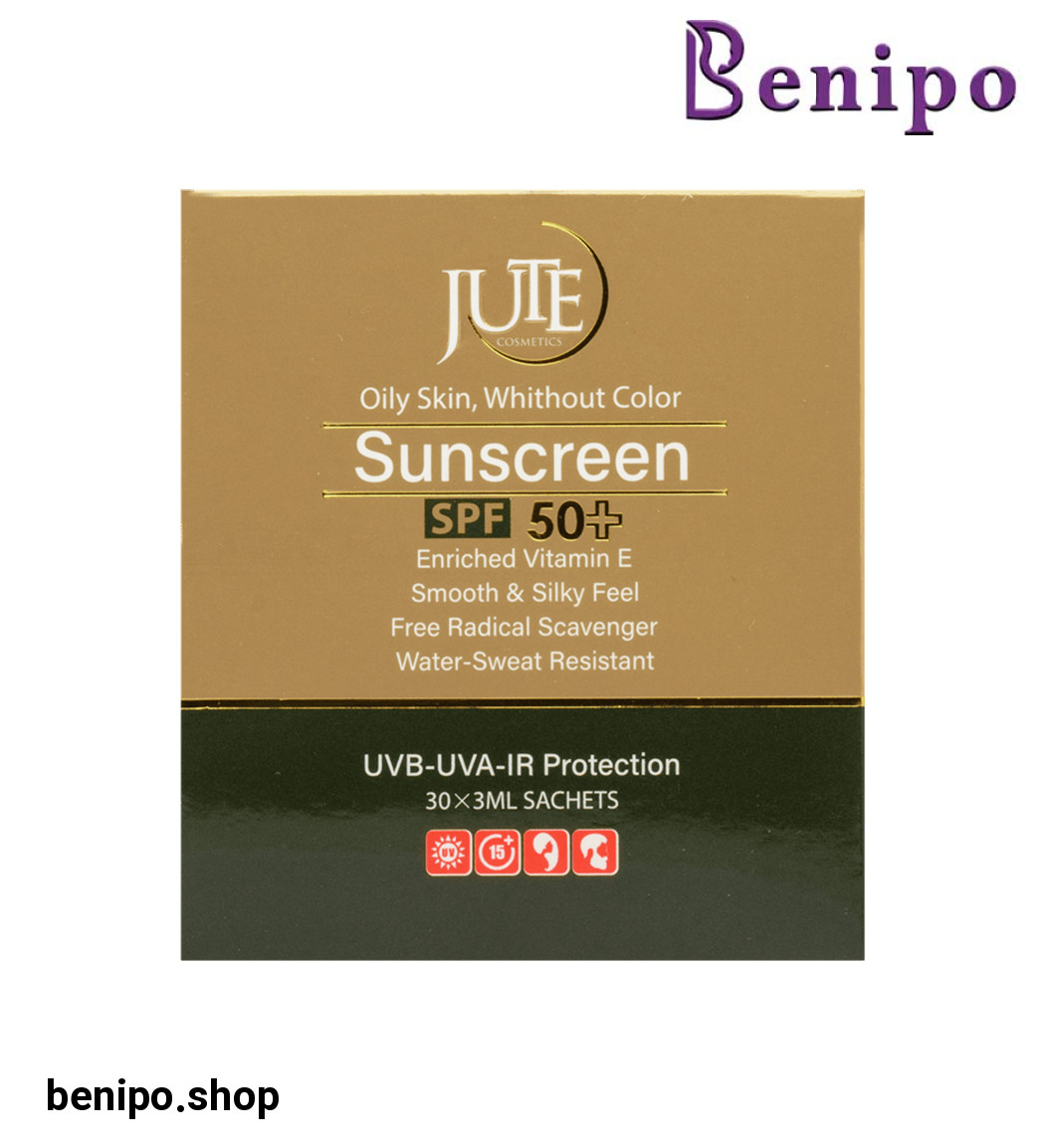پک ساشه ای 3 میل ضد آفتاب spf50 انواع پوست بی رنگ اس پی بسته 30 عددی