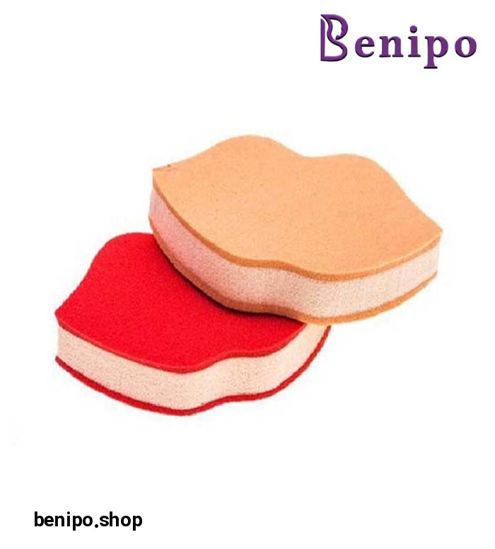 اسفنج آرایش دو عددی طرح لب