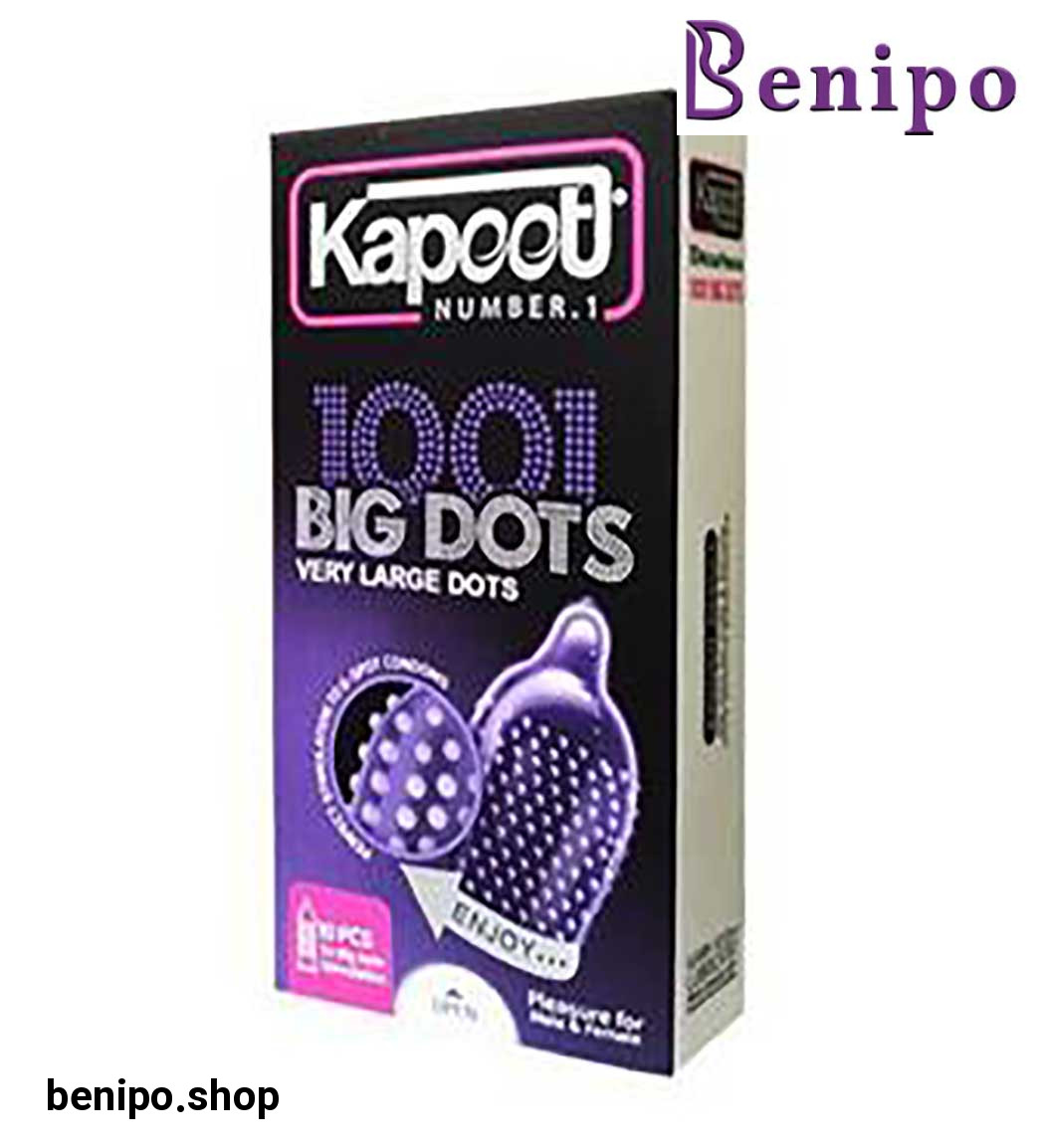 کاندوم مدل BIG DOTS بسته 10 عددی