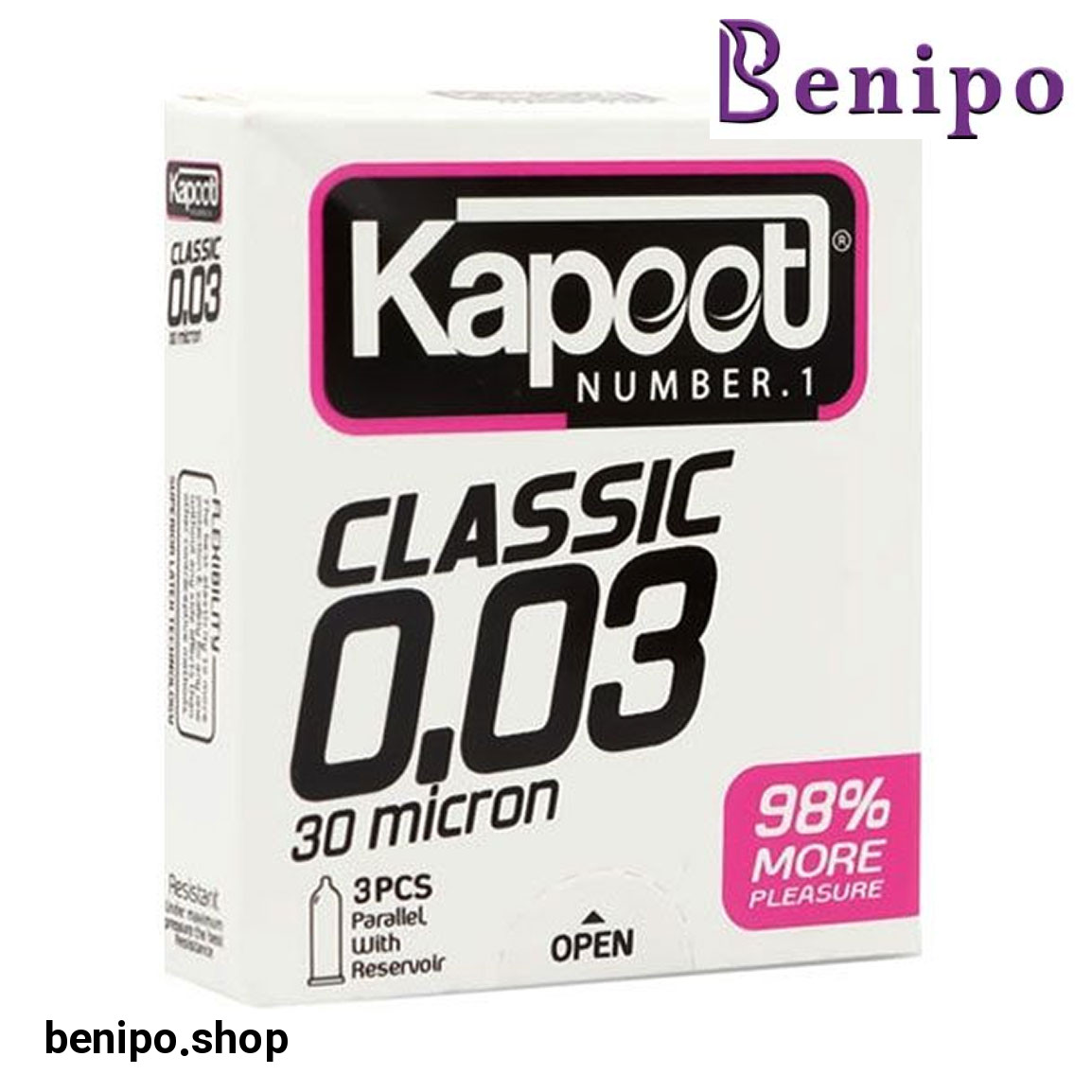 کاندوم مدل Classic 30 micron بسته 3 عددی