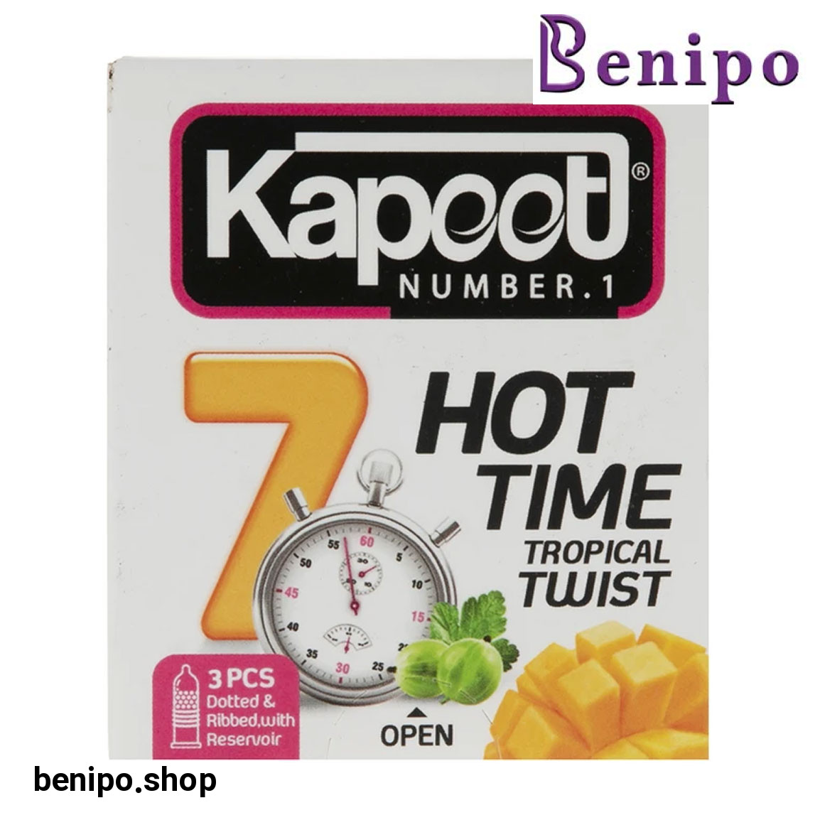 کاندوم مدل 7Hot Time بسته 3 عددی