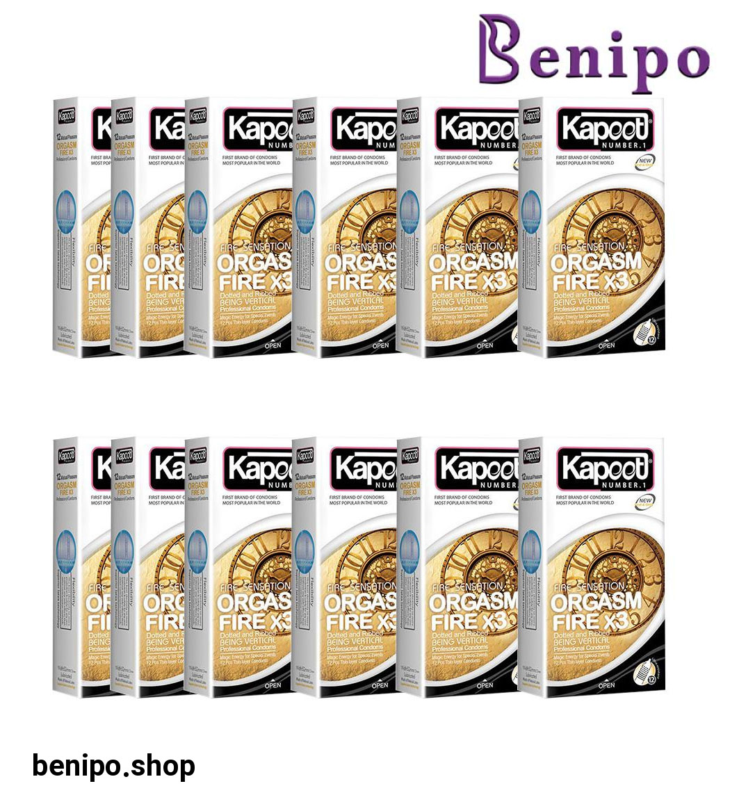 کاندوم مدل Orgasm Fire x3 پک 12 عددی