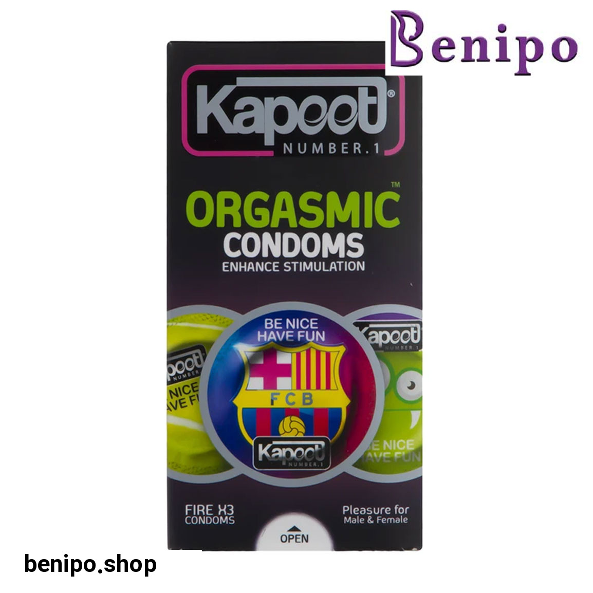 کاندوم خاردار مدل Orgasmic بسته 12 عددی