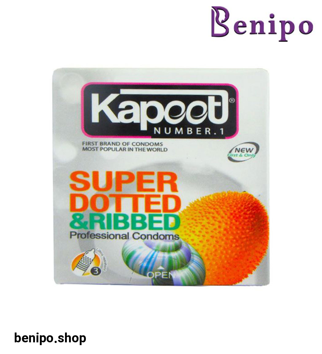 کاندوم مدل Super Dotted And Ribbed بسته 3 عددی