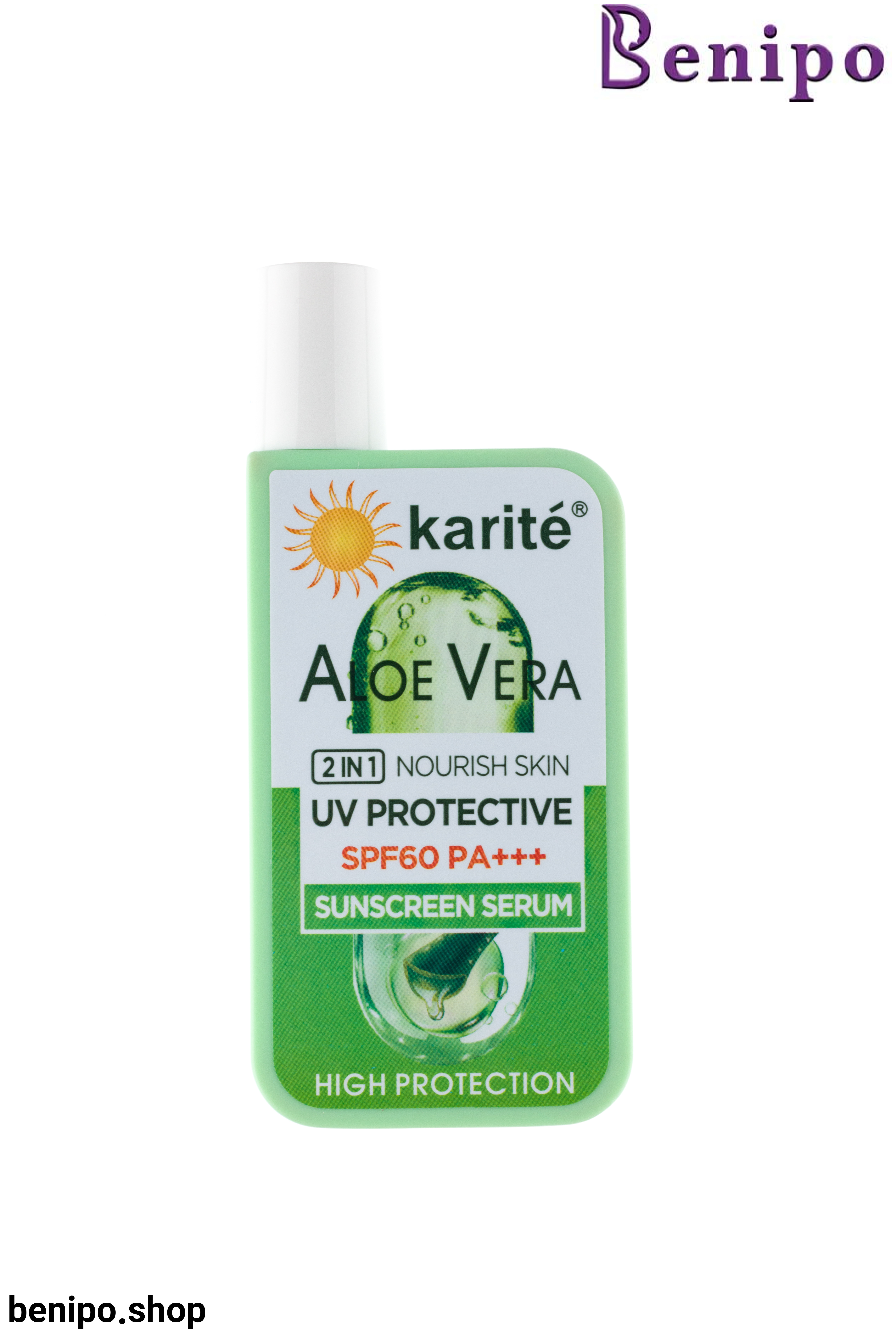 سرم ضد آفتاب و تقویت کننده پوست حاوی عصاره آلوئه ورا دارای SPF60 حجم 60 میل