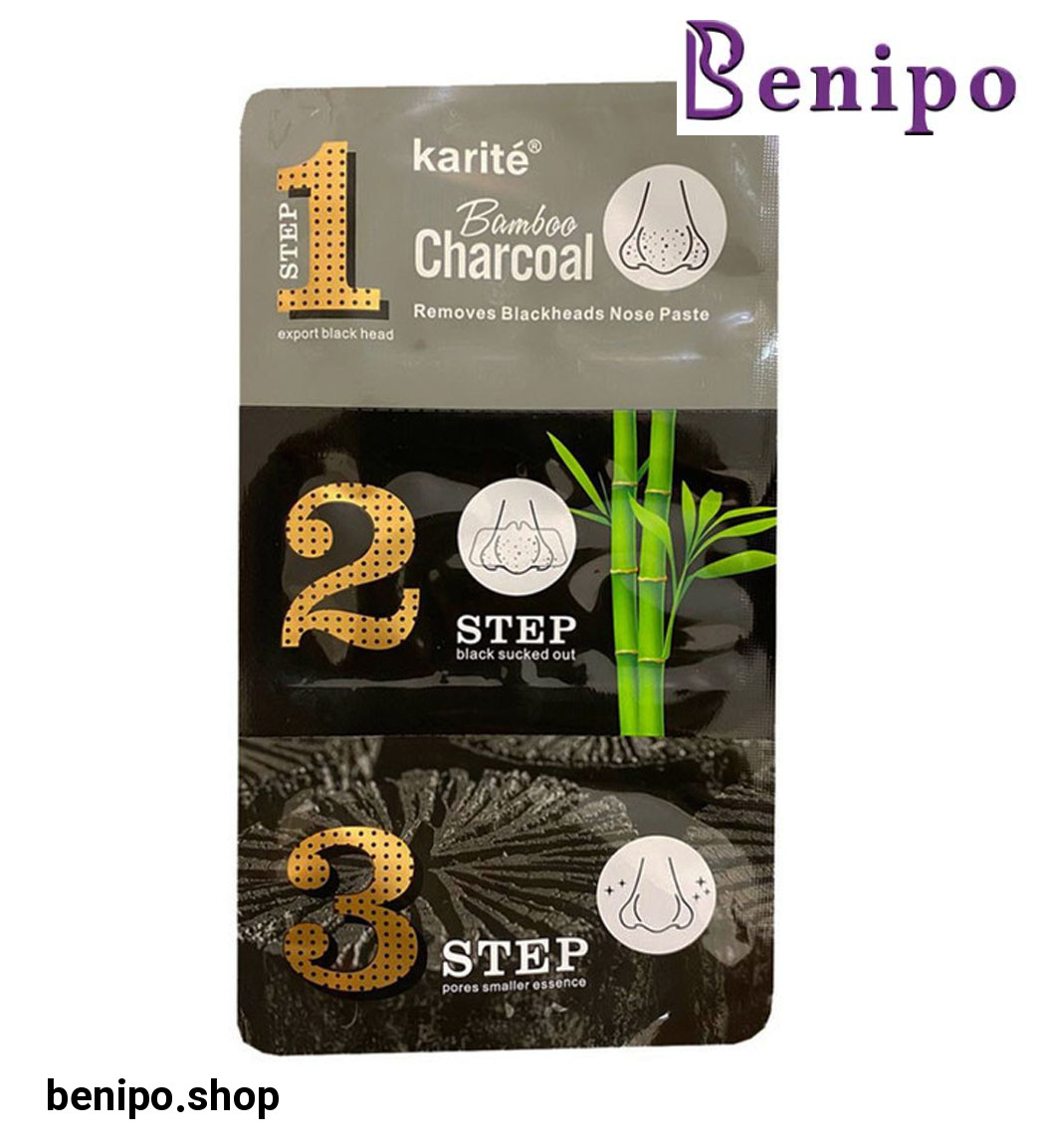 ماسک 3 مرحله ای پاک کننده نقاط سیاه بینی ذغال و بامبو