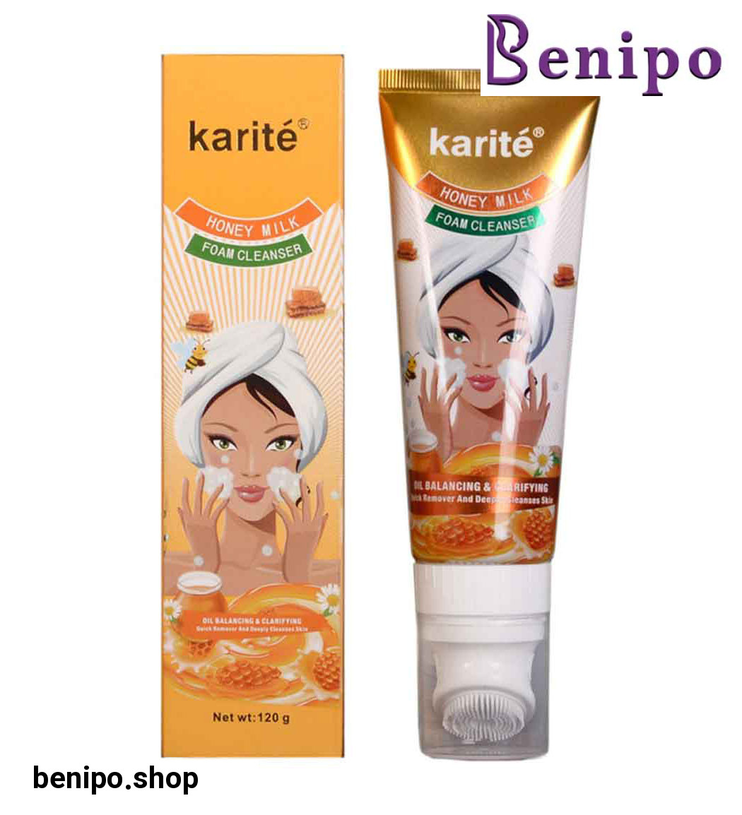 فوم شستشو براش دار حاوی عسل و شیر 120میل