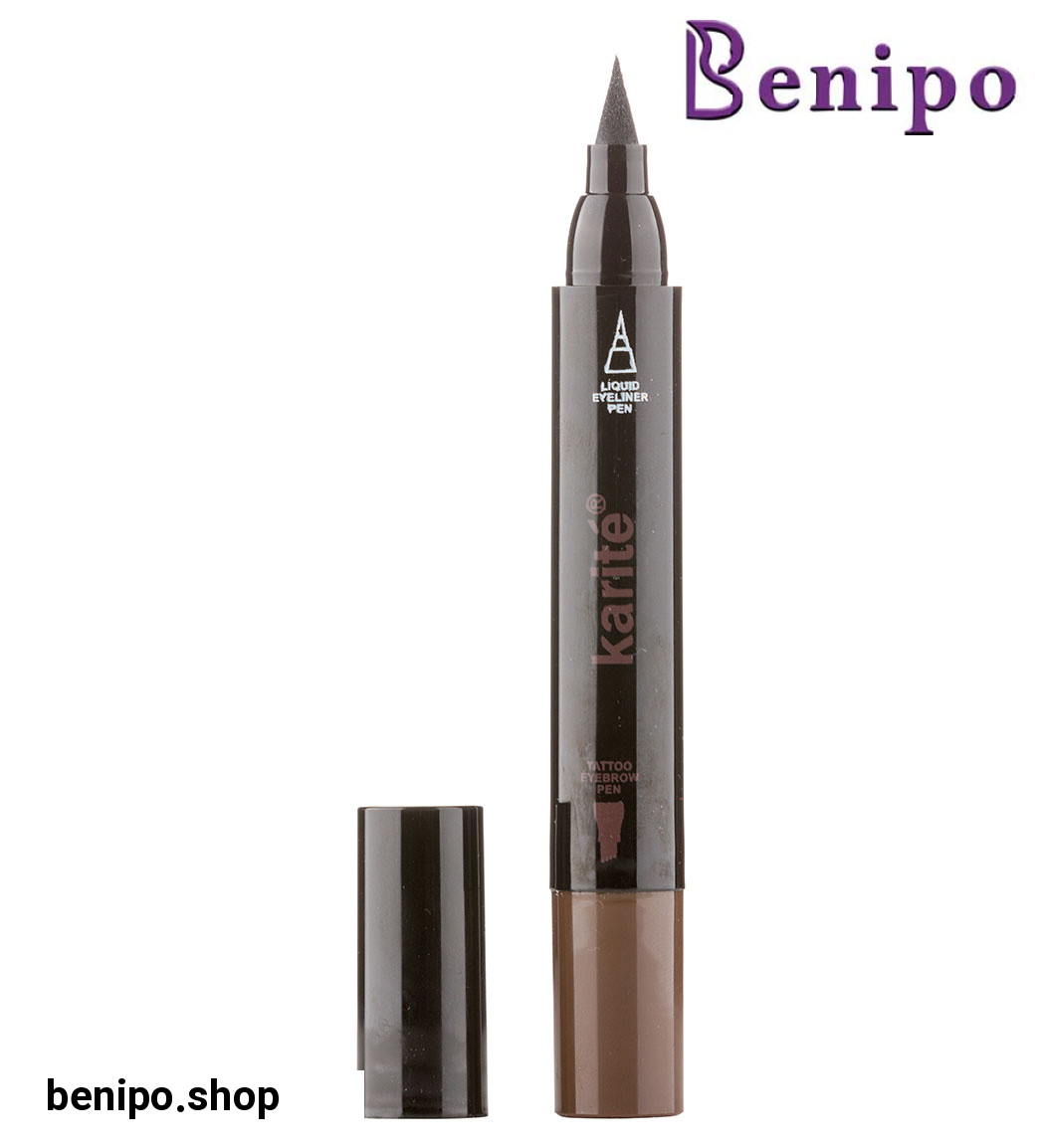 خط چشم و هاشور ابرو 2 طرفه قهوه ای تیره