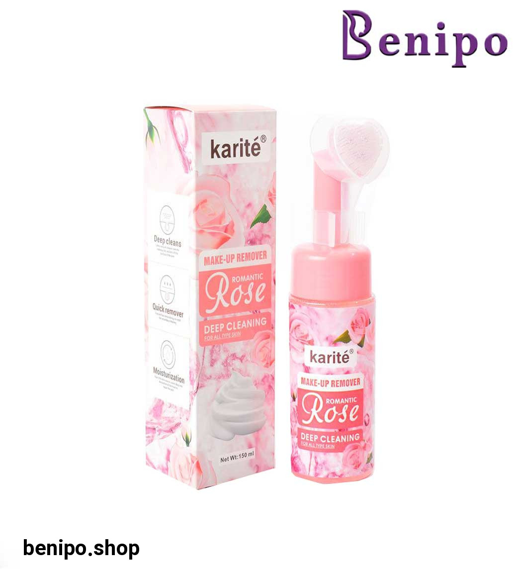 فوم شستشوی صورت مدل گل رز همراه با براش حجم 150 میل