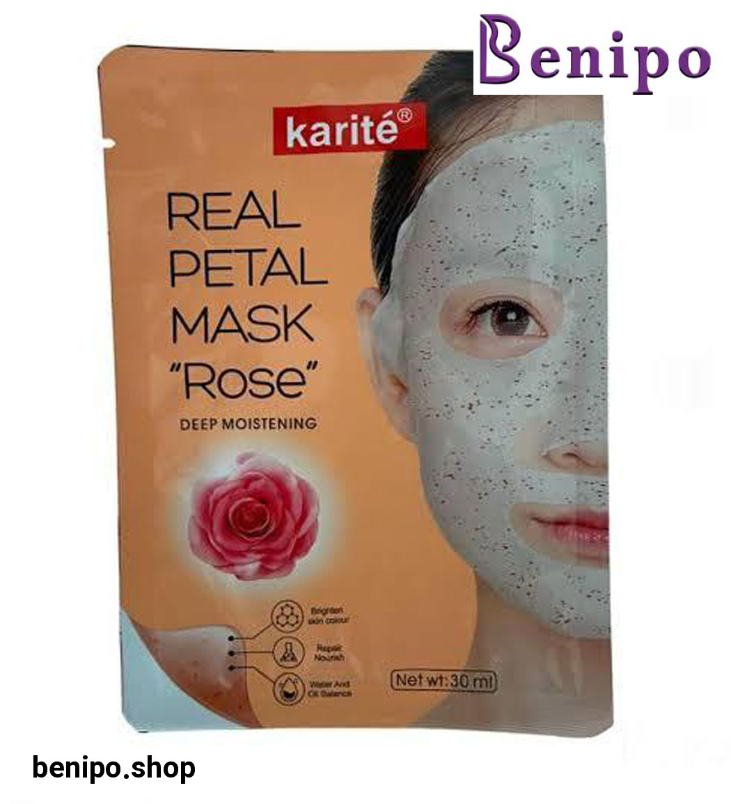 ماسک نقابی حاوی گلبرگ گل رز