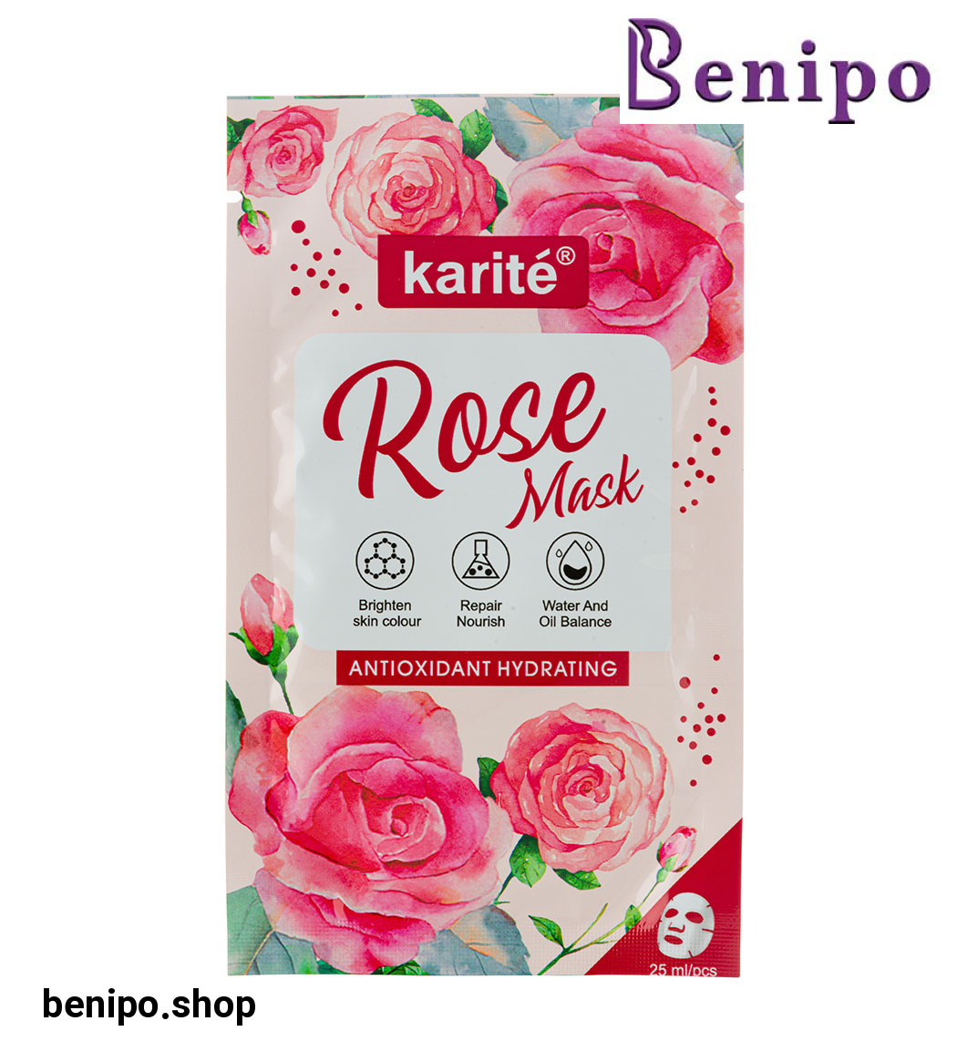 ماسک صورت ورقهای گل رز حجم 25 گرمی