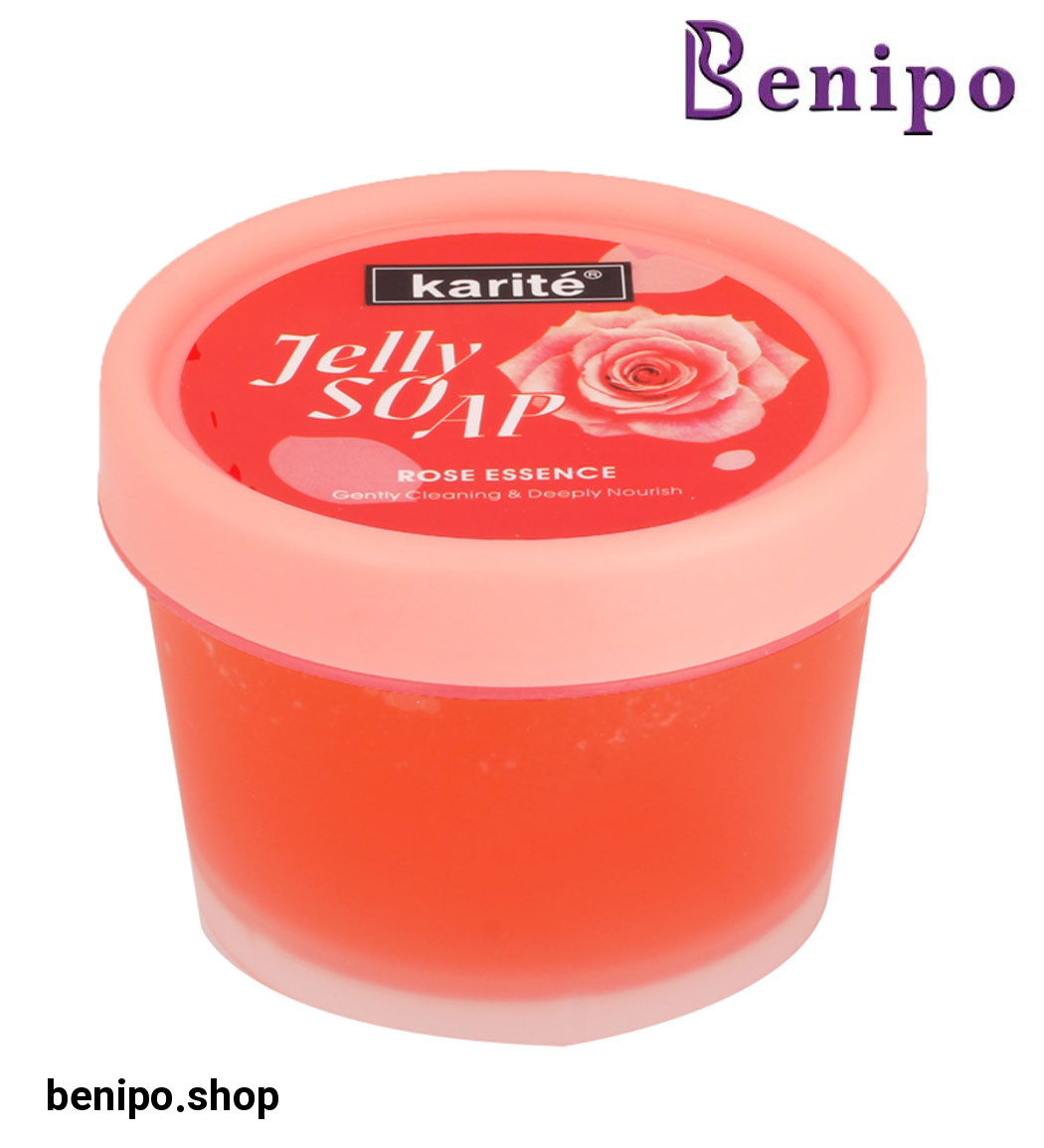 صابون ژله ای طبیعی صورت و بدن گل رز