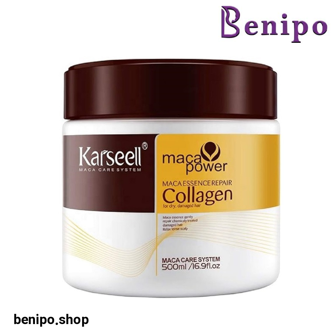 ماسک موی فاقد سولفات مدل کلاژن مناسب موهای خشک و آسیب دیده حجم 500 میلی لیتر