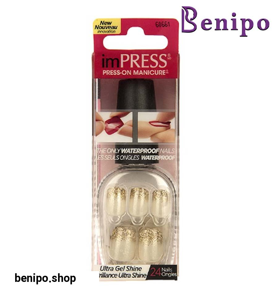 برچسب ژلیش ناخن مصنوعی مدل فرنچ اکلیلی