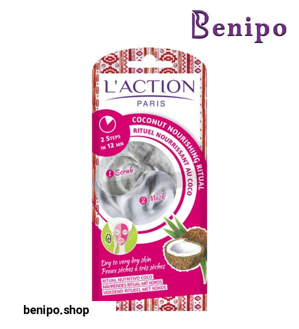 ماسک و اسکراب نارگیل تغذیه کننده پوست