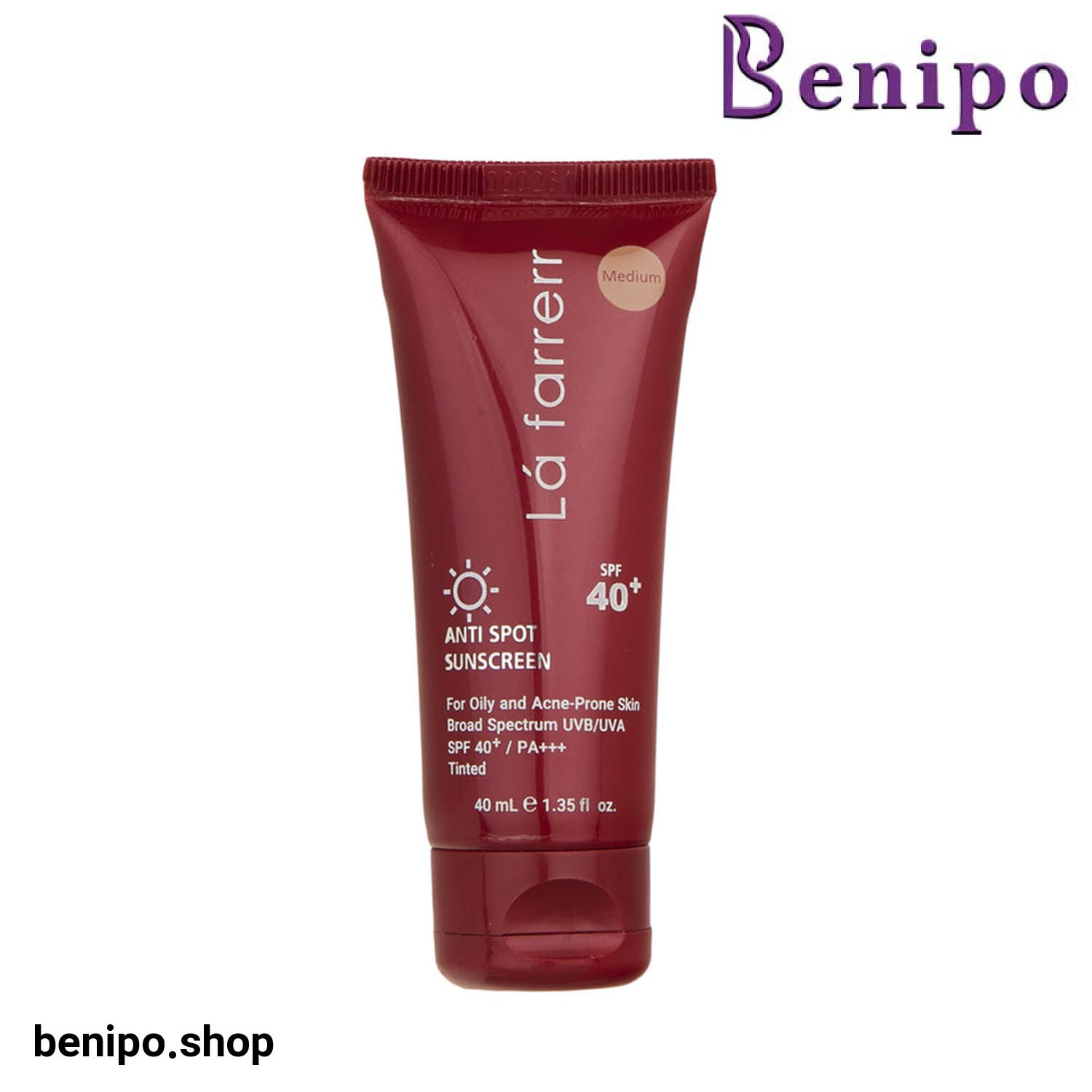 ضد آفتاب ضد لک رنگی پوست چرب و مستعد آکنه SPF40 لافارر