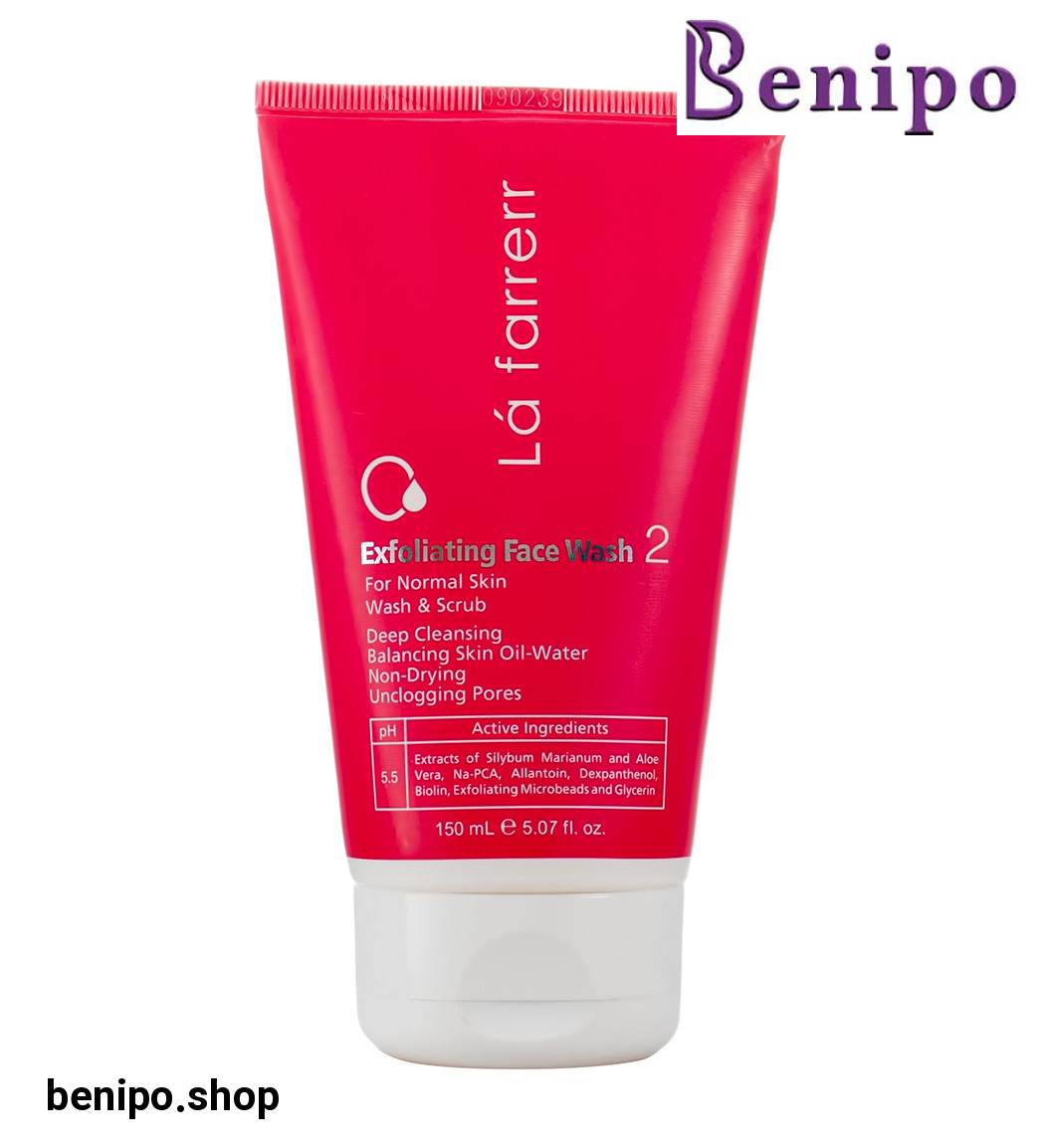 ژل شستشوی لایه بردار صورت مناسب پوست معمولی حجم 150 میلی لیتر