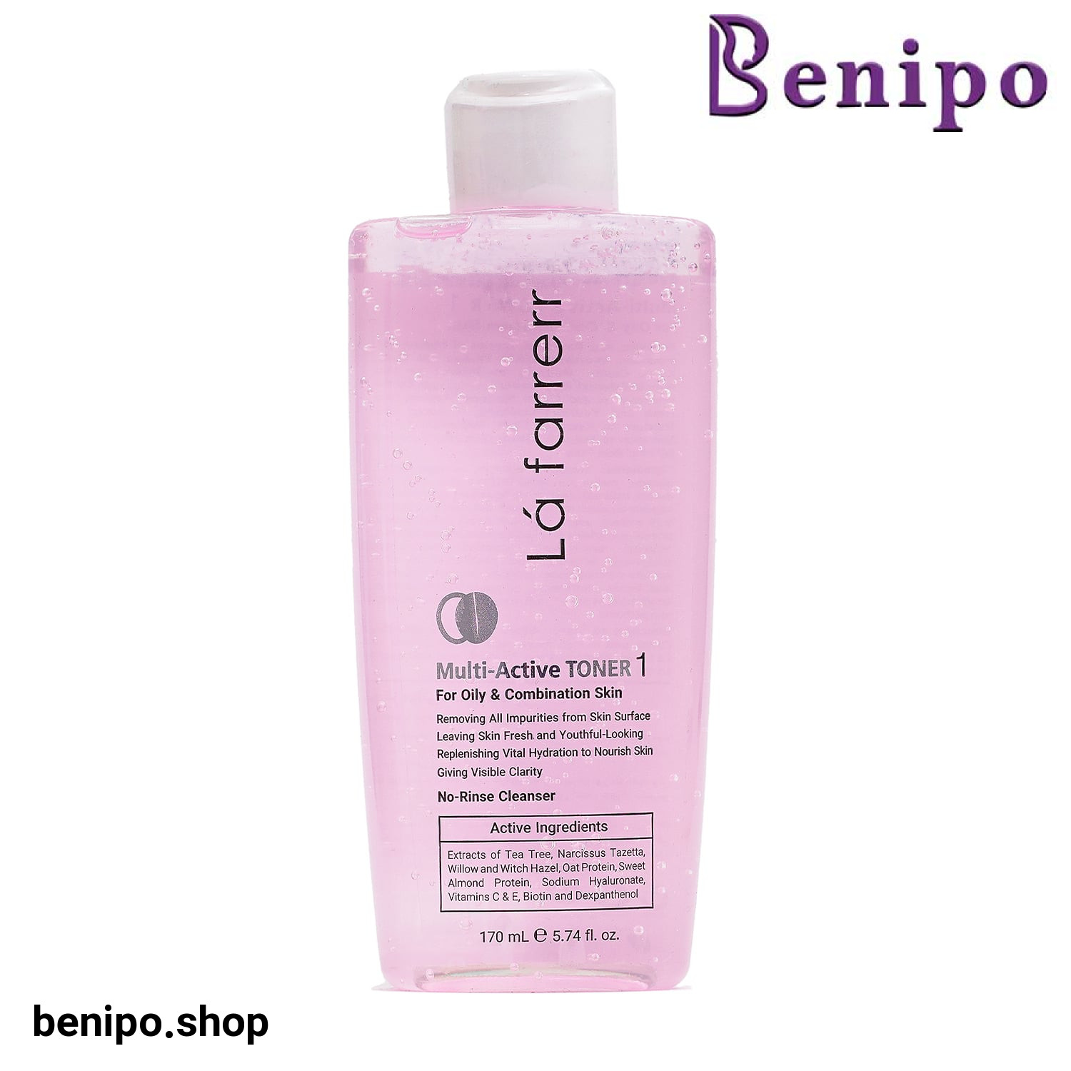 تونر مولتی اکتیو پوست مختلط تا چرب لافارر