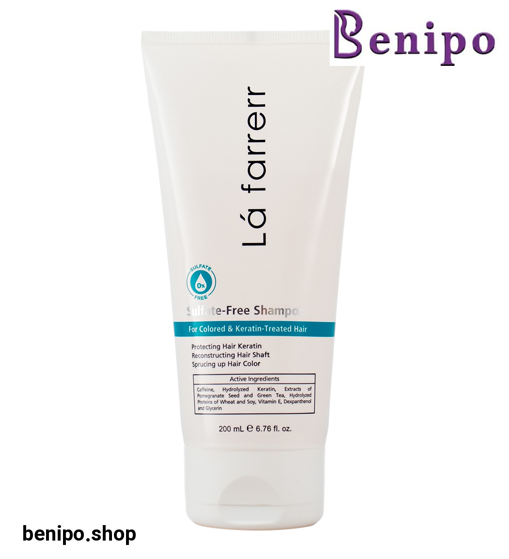 شامپو بدون سولفات مناسب موهای رنگ و کراتین شده 200میل