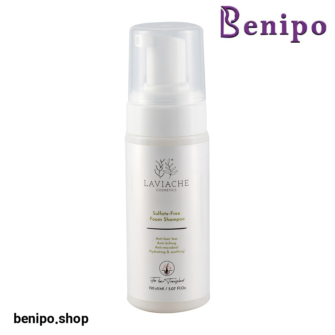 شامپو فوم ضد ریزش کاشت مو حجم 150 میلی لیتر