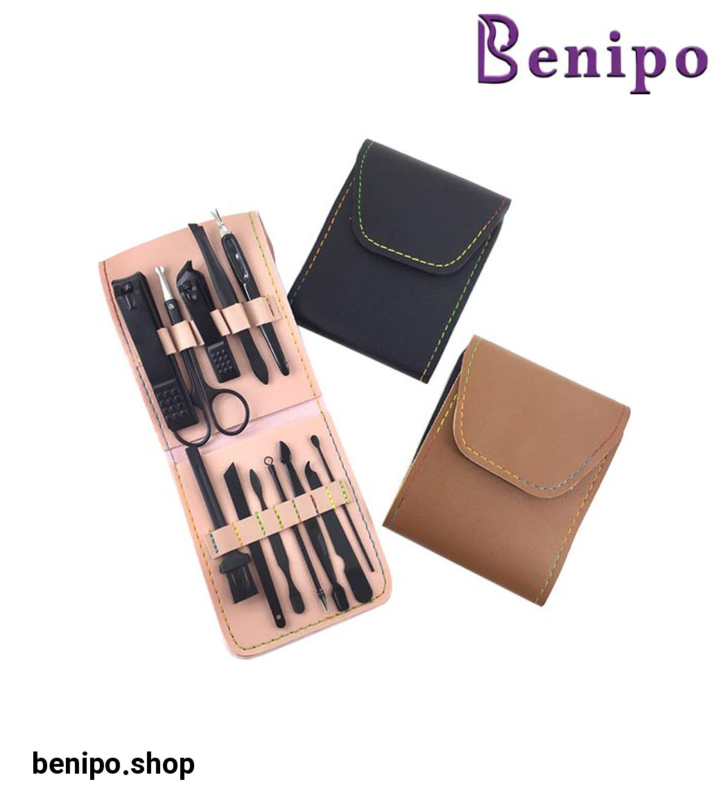 ست مانیکور همراه با کیف چرمی