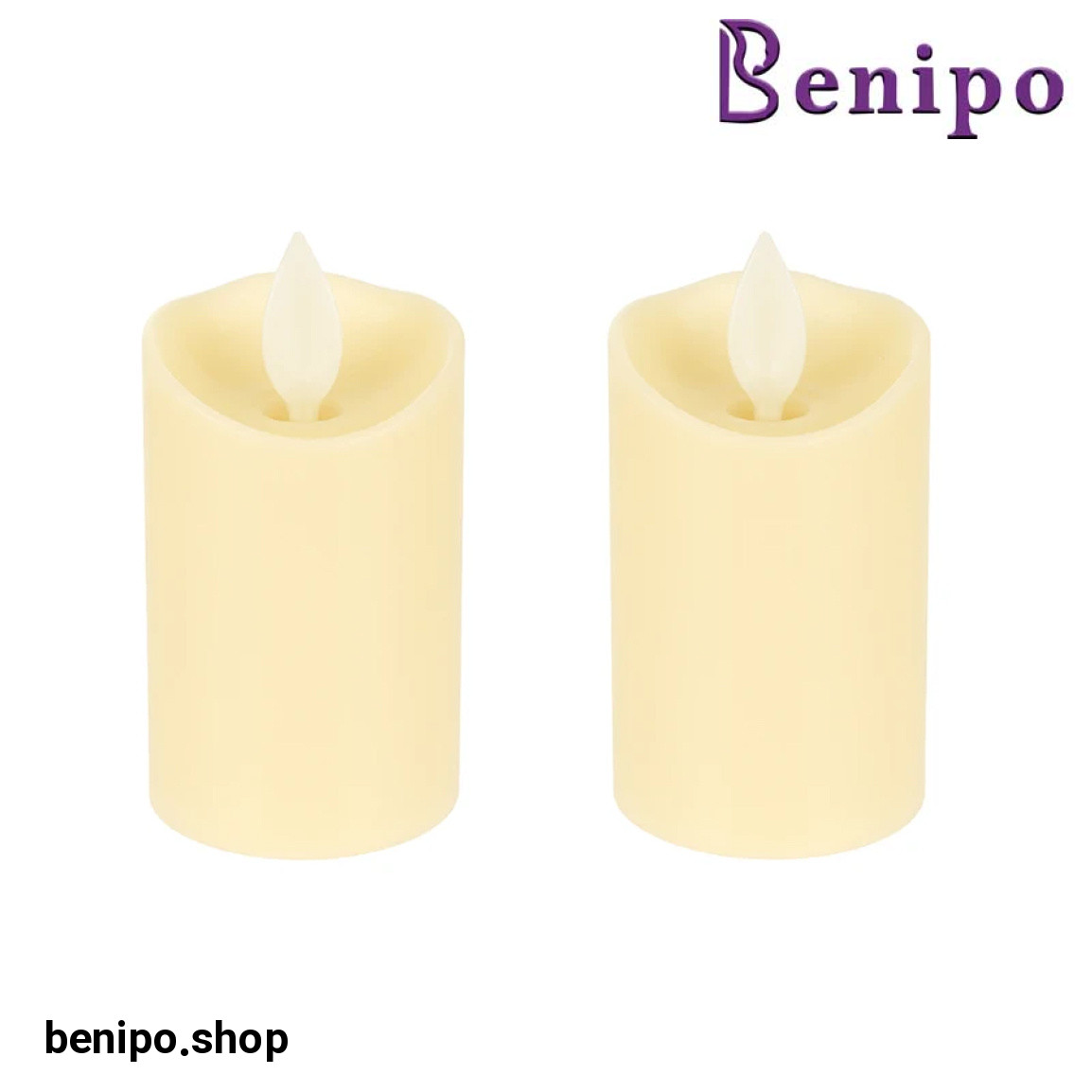 شمع ال ای دی مدل شعله متحرک کد 07 مجموعه 2 عددی