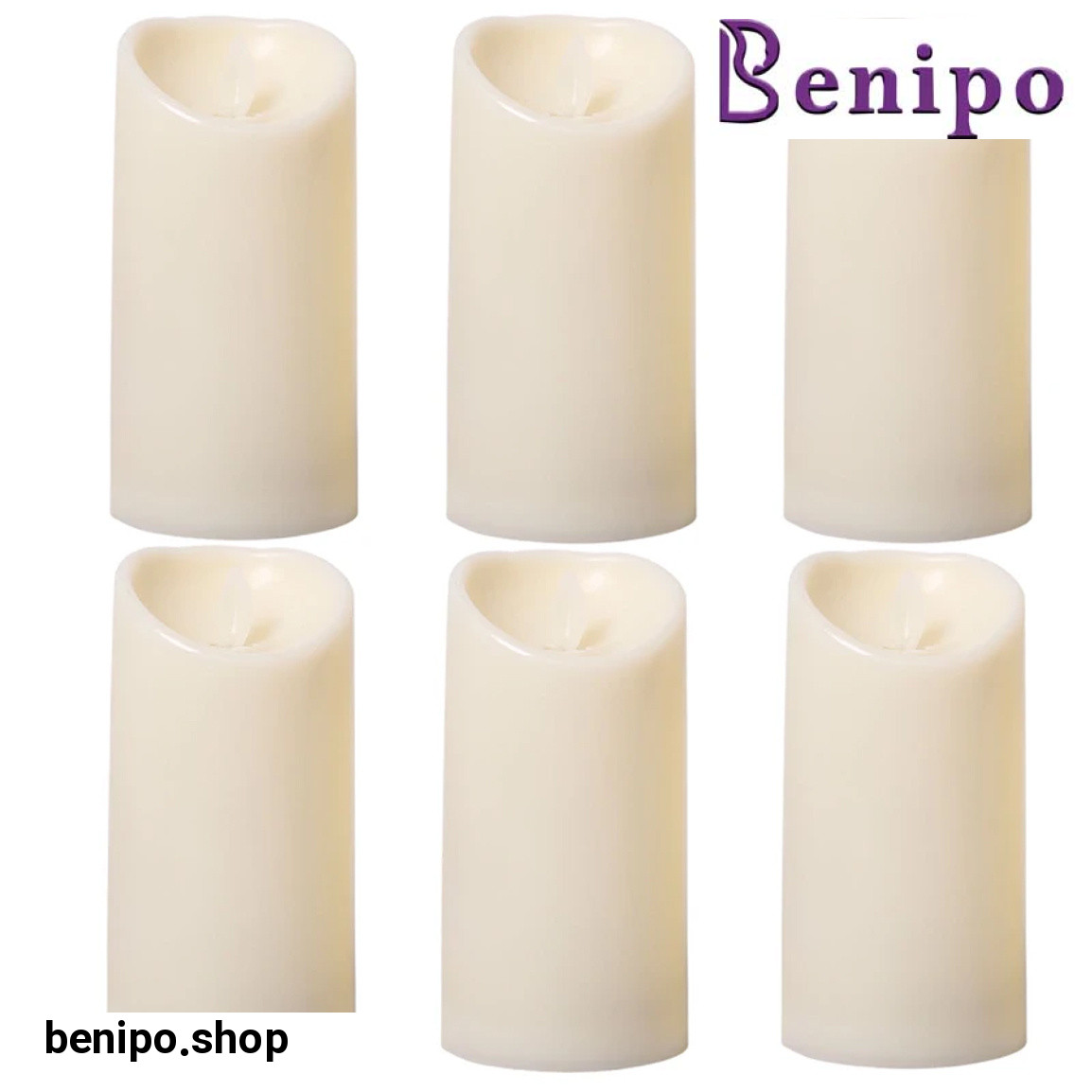 شمع ال ای دی مدل شعله متحرک کد 15 مجموعه 6 عددی