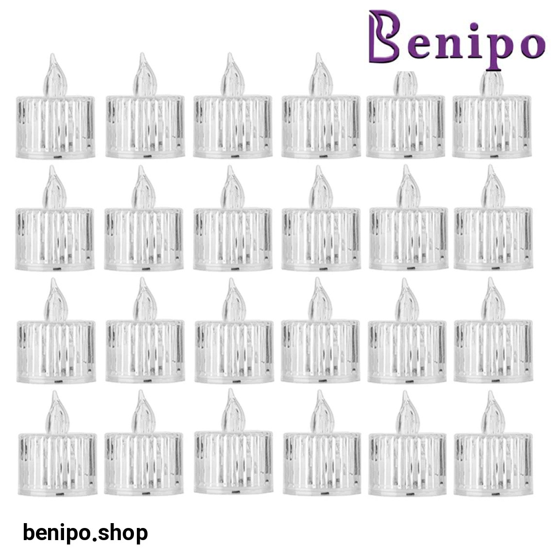 شمع ال ای دی مدل Christmas مجموعه 24 عددی