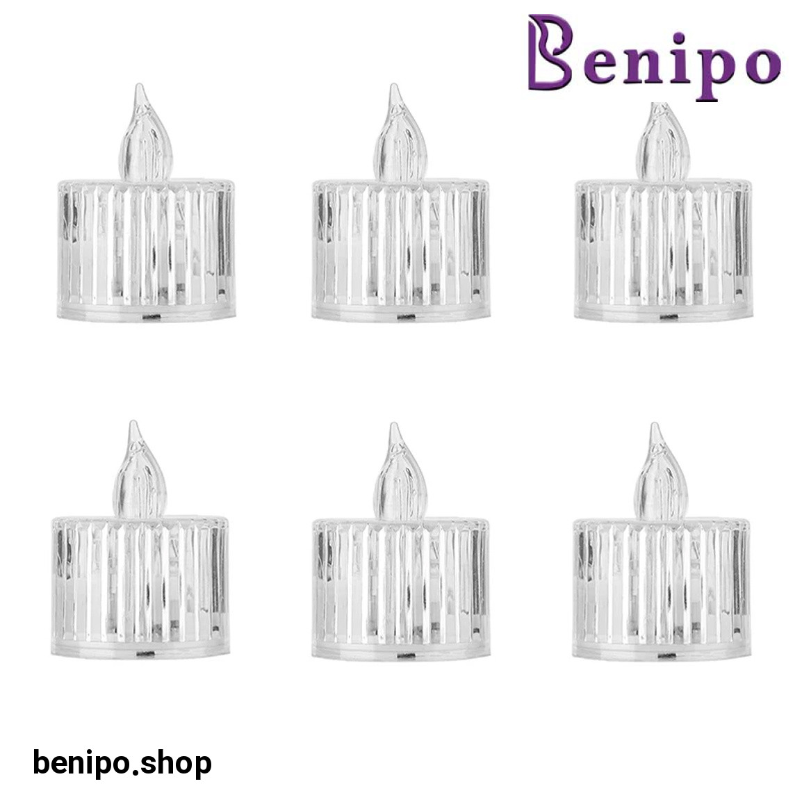 شمع ال ای دی مدل درباری مجموعه 6 عددی