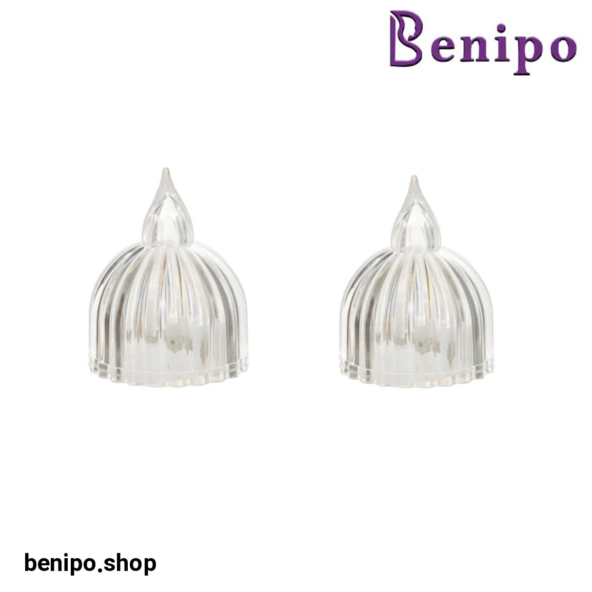 شمع ال ای دی مدل کریستالی شفاف طرح SUN مجموعه 2 عددی