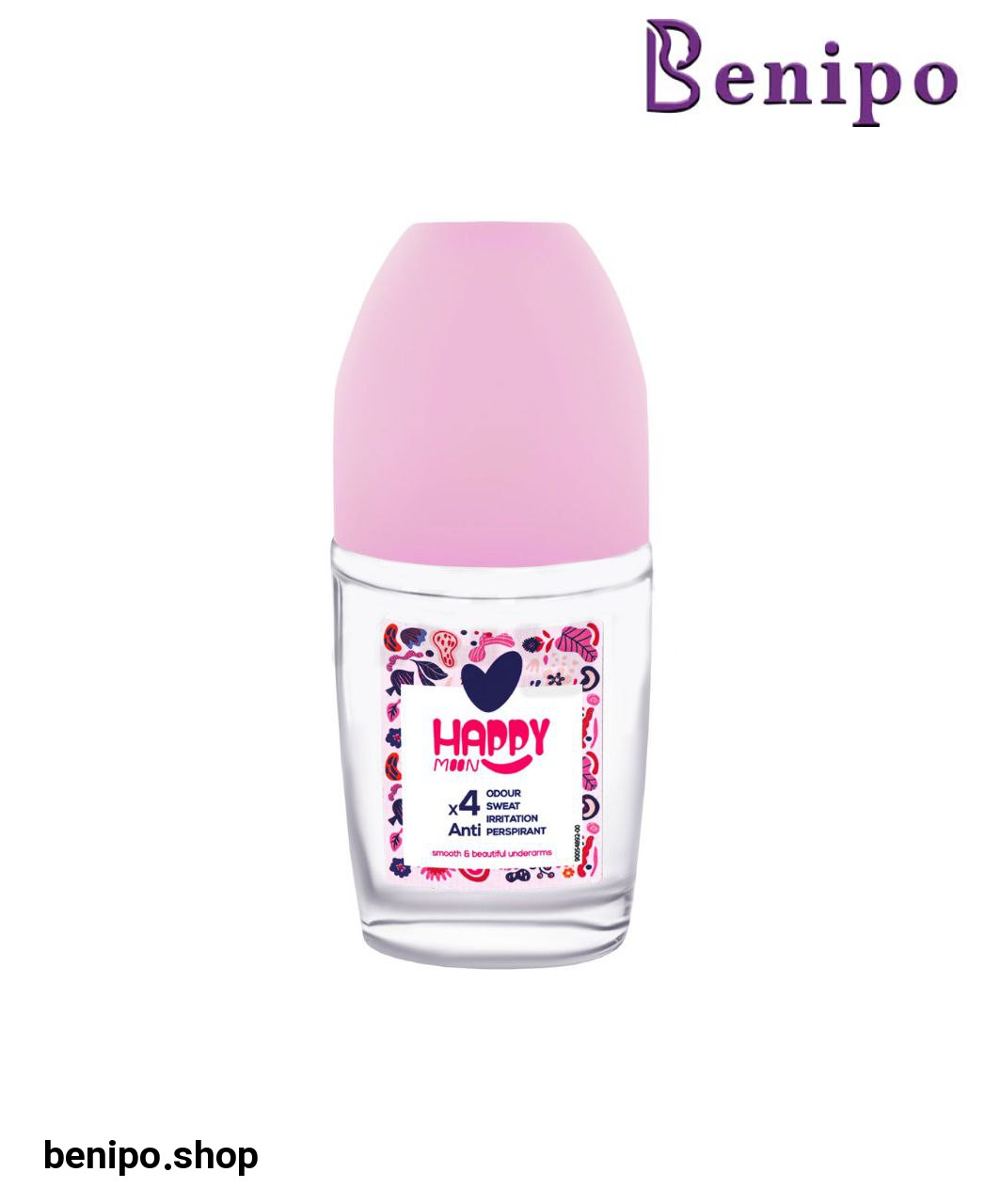 مام رول ضد تعریق زنانه 48 ساعته مدل Happy Moon حجم 50میل
