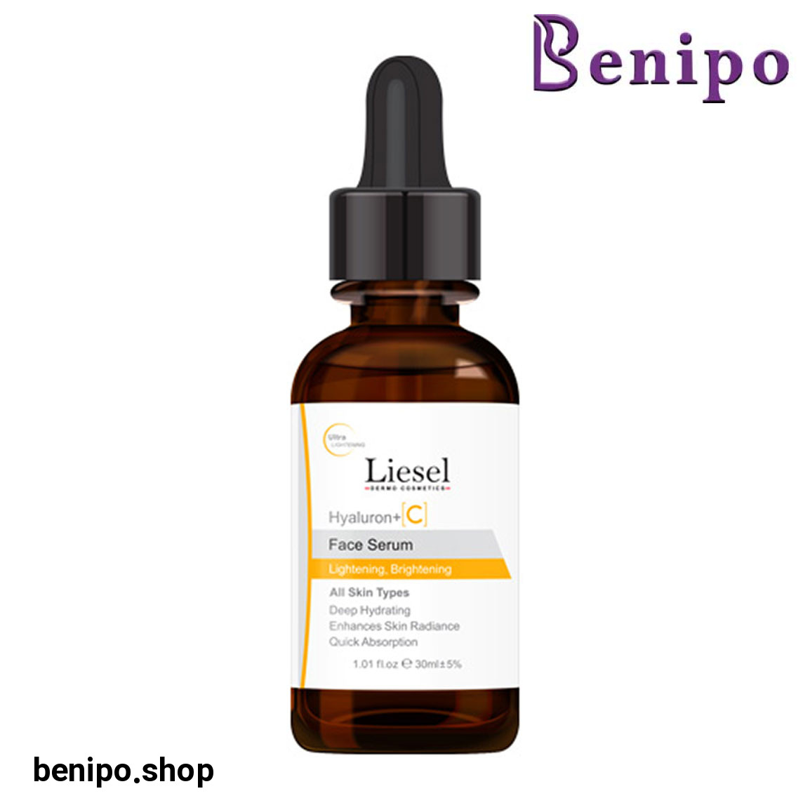 سرم روشن کننده حاوی ویتامین C و  هیالورونیک حجم 30 میلی لیتر