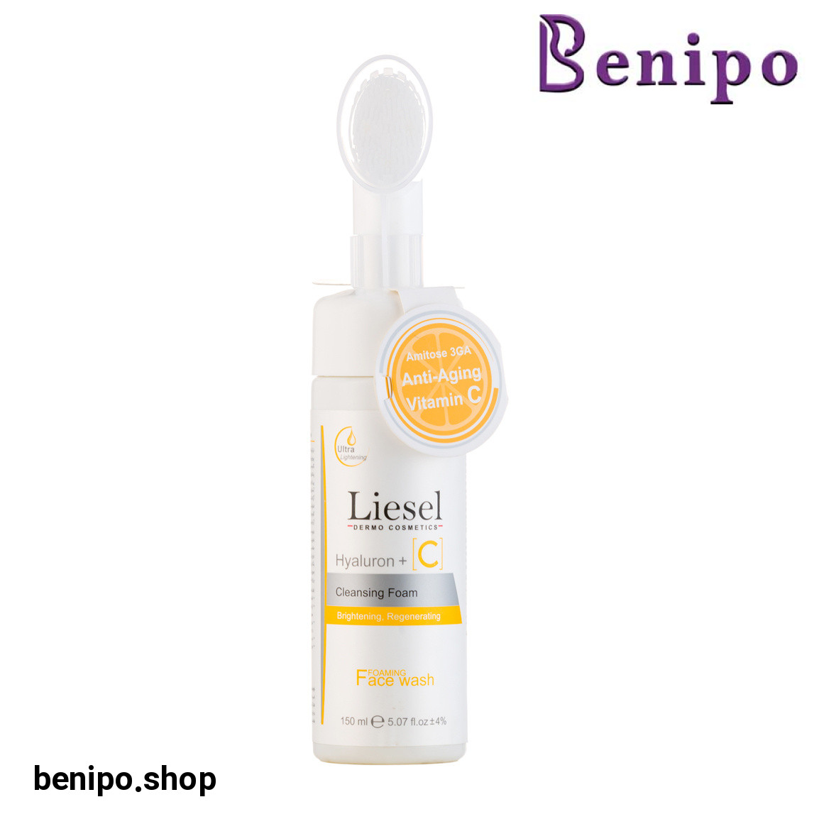 فوم شستشوی صورت دارای ویتامین C و هیالورونیک اسید حجم 150میلی لیتر