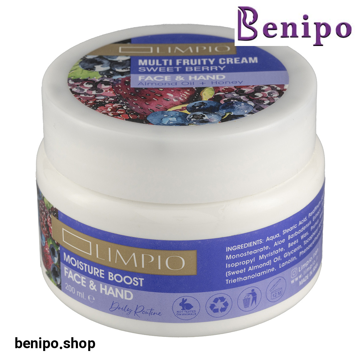 کرم کاسه ای مرطوب کننده دست و صورت بادام 200میل