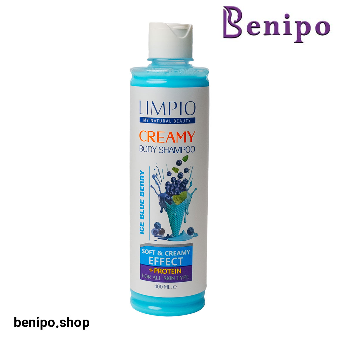شامپو بدن کرمی با رایحه بلوبری حجم 400 میلی لیتر