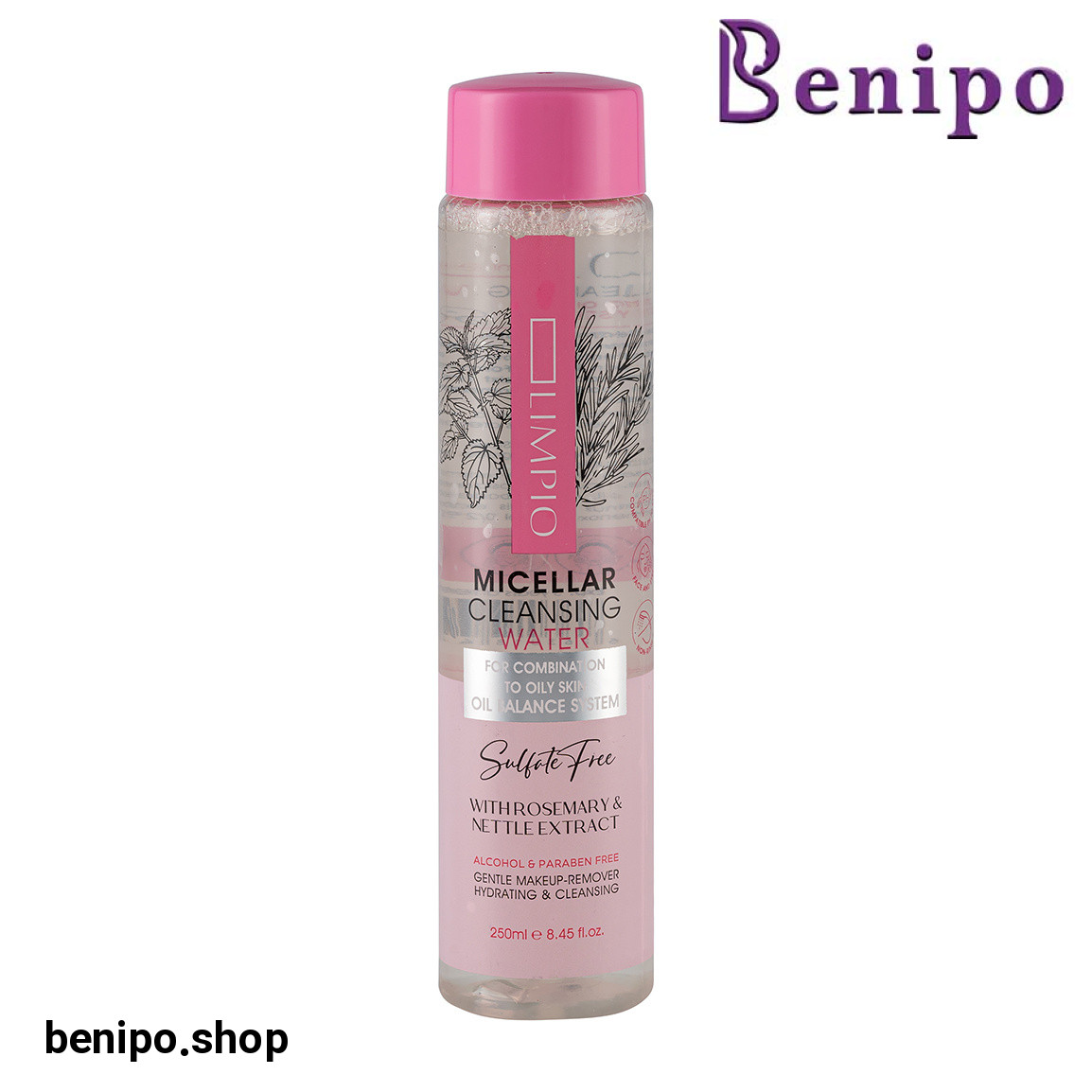 میسلار واتر مناسب پوست مختلط تا چرب حجم 250 میلی لیتر