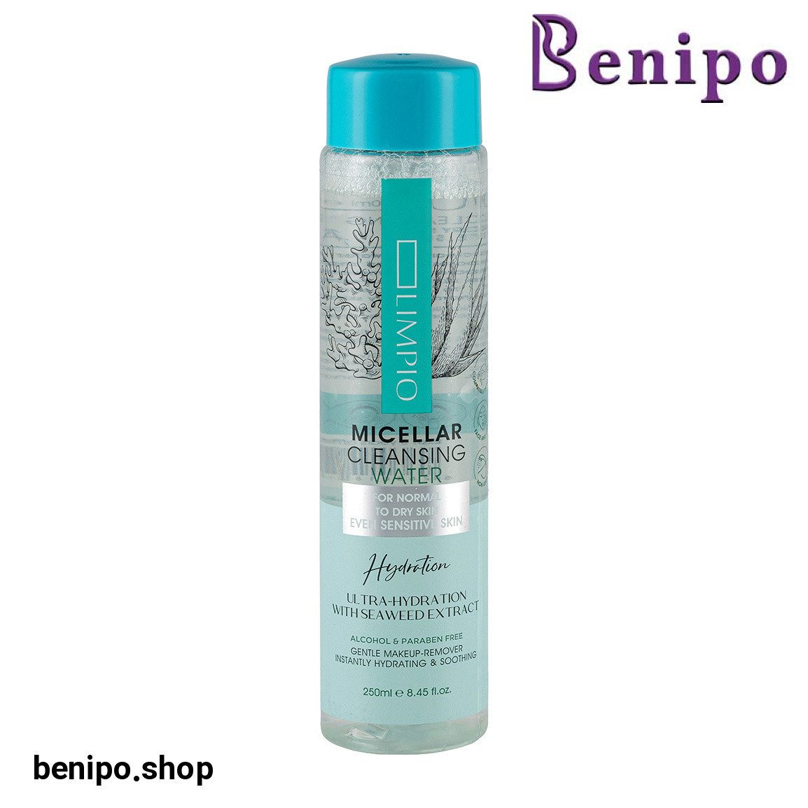 میسلار واتر مناسب پوست نرمال تا خشک حجم 250 میلی لیتر