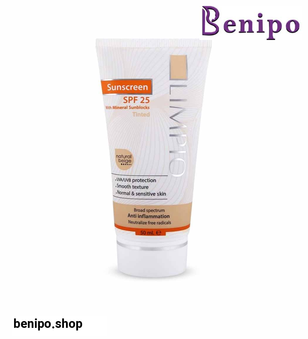 کرم ضد آفتاب رنگی Spf25 مناسب انواع پوست 50میل