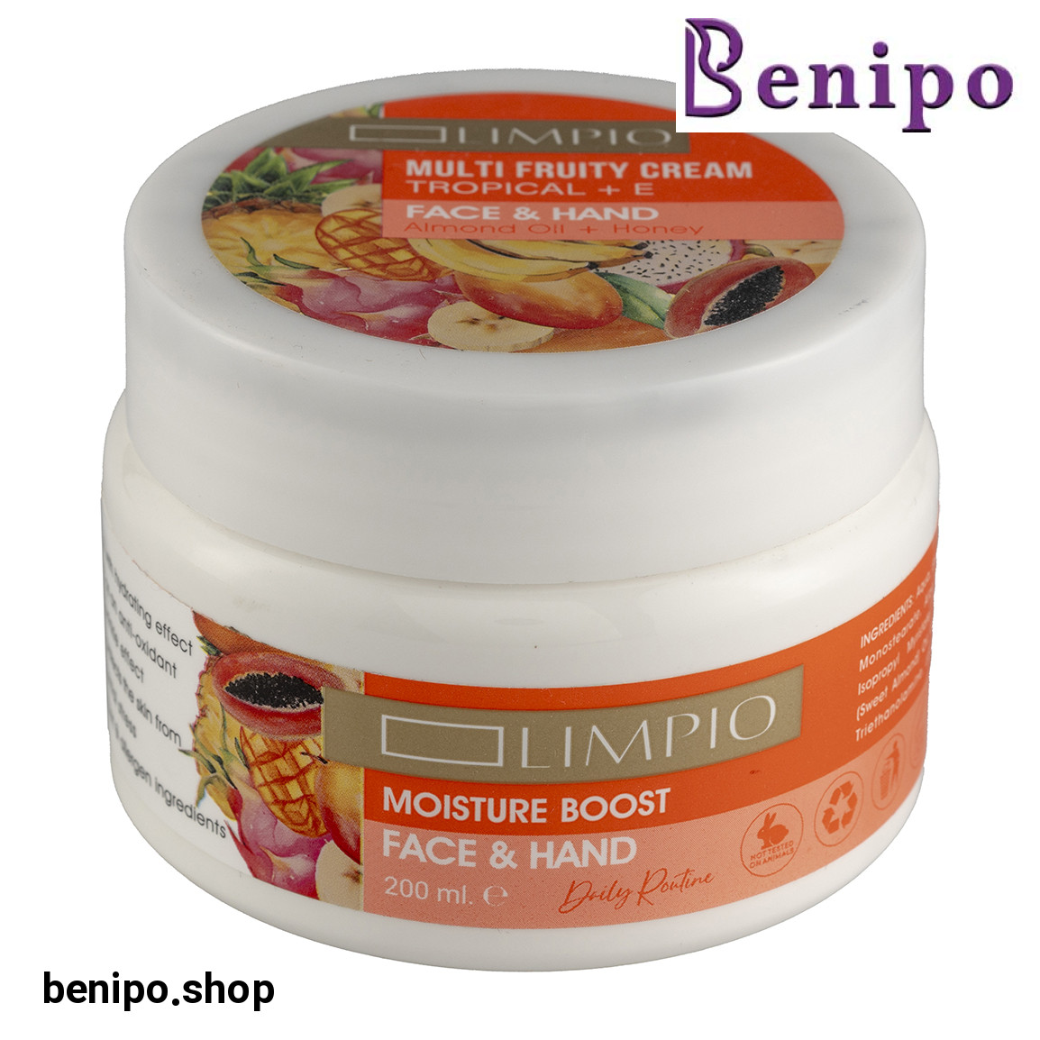 کرم مرطوب کننده دست و صورت حاوی ویتامین E حجم 200 میلی لیتر