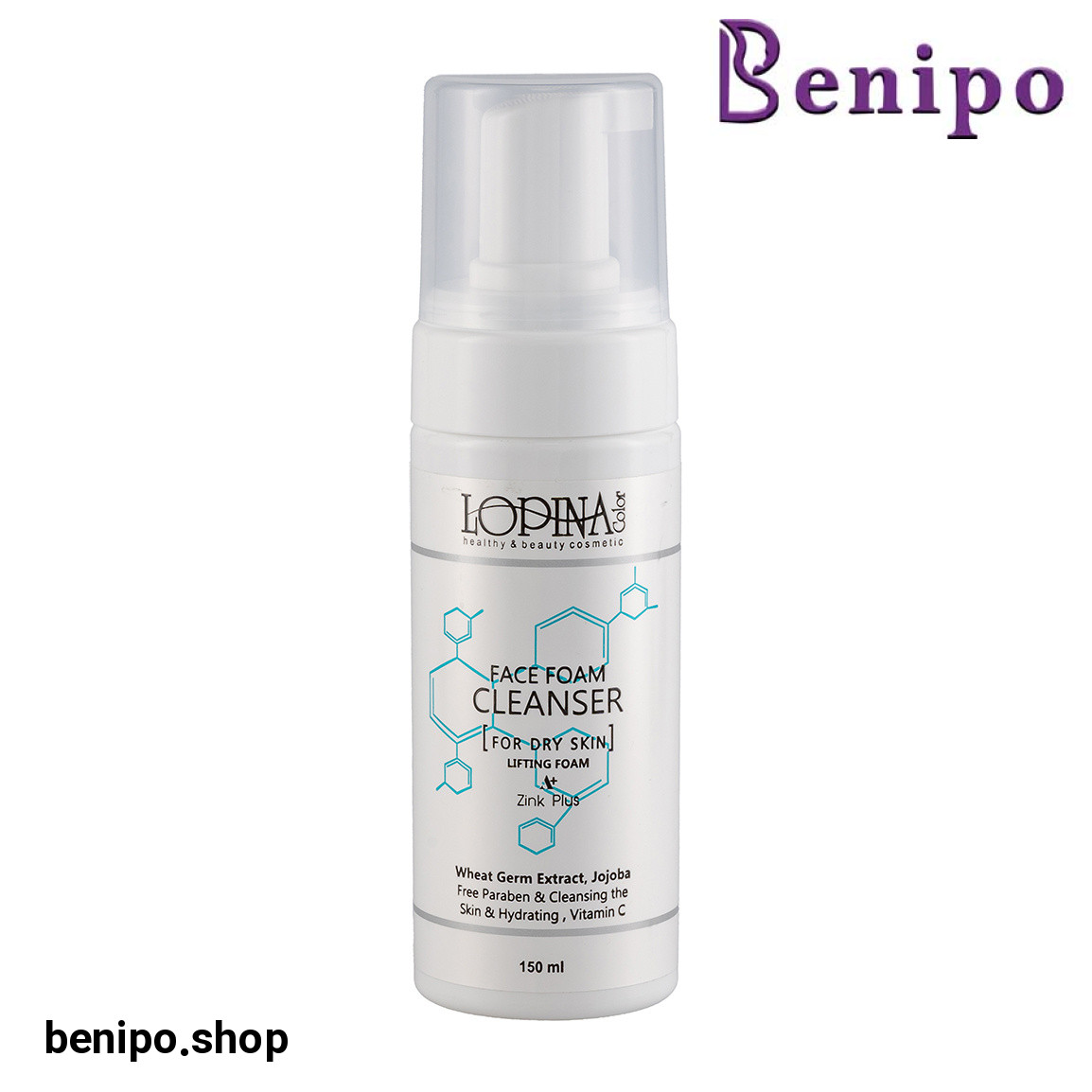 فوم شستشو صورت مناسب پوست خشک حجم 150 میلی لیتر