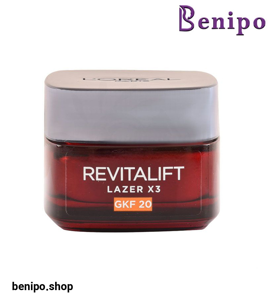 کرم ضد چروک ،ضد پیری و ضد لک سری REVITALIFT LAZER X3 GKF20 حجم 50 میل