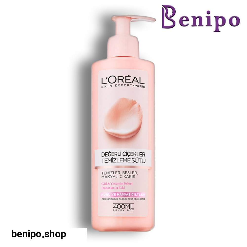 شیر پاک کن مخصوص پوست های خشک و حساس مدل Degerli Cicekler حجم 400 میل
