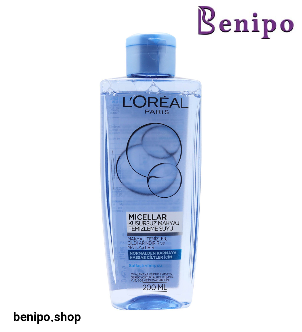 محلول پاک کننده چشم و صورت میسلار واتر 200 میل برای پوست مختلط تا چرب