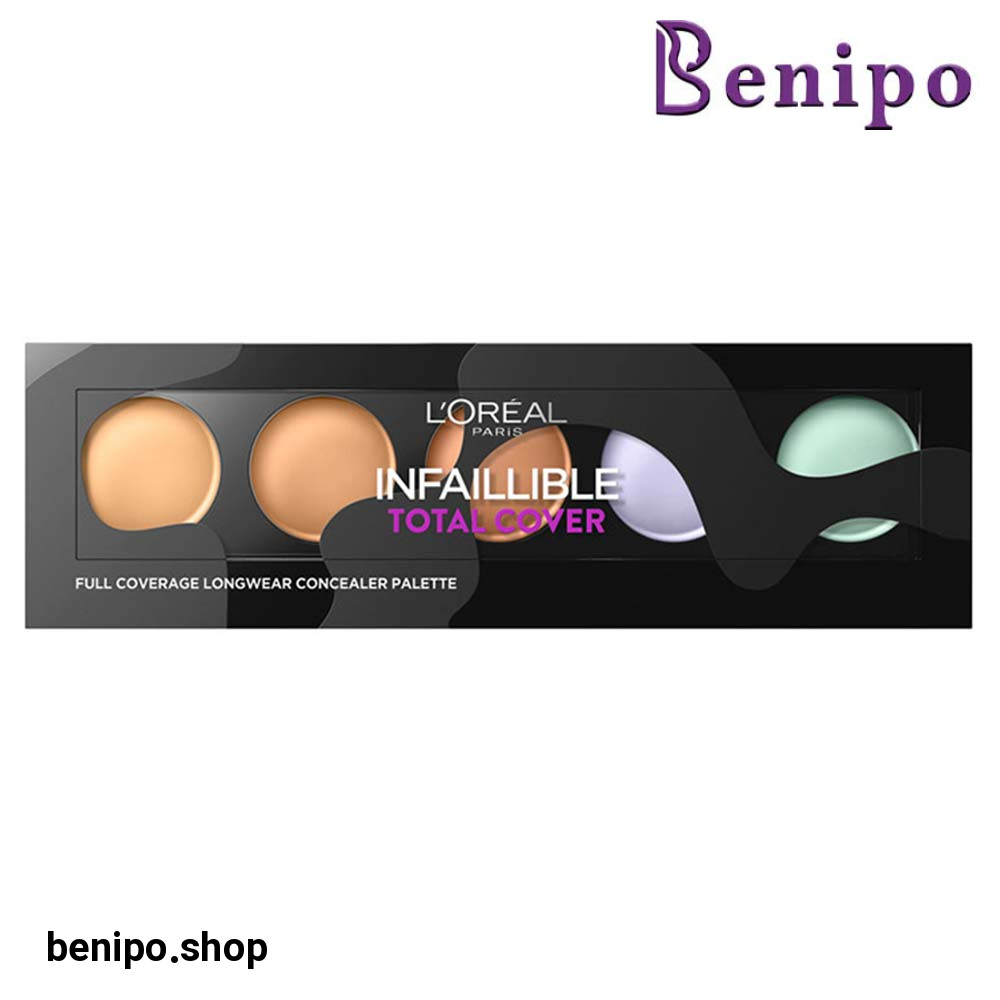 پالت کانسیلر 5 رنگ  اینفائیبل توتال کاور