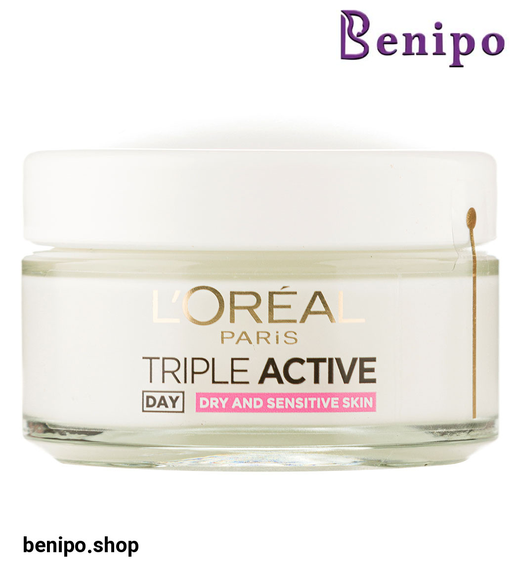 کرم روز آبرسان پوست های خشک و حساس مدل Triple Active حجم 50 میل