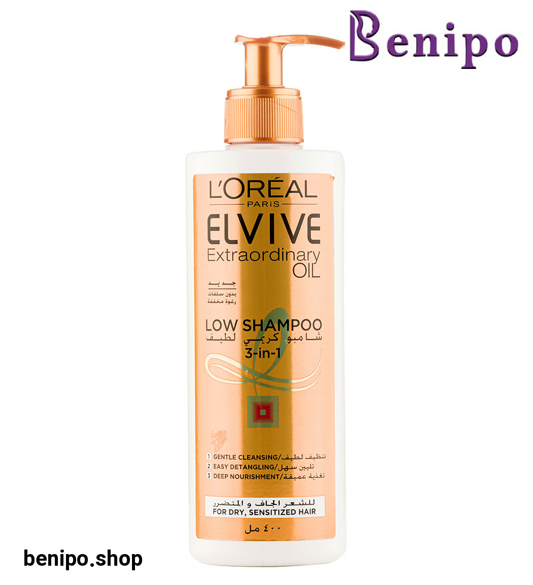 شامپو مو مدل Elvive Extraordinary Oil حجم 400 میل