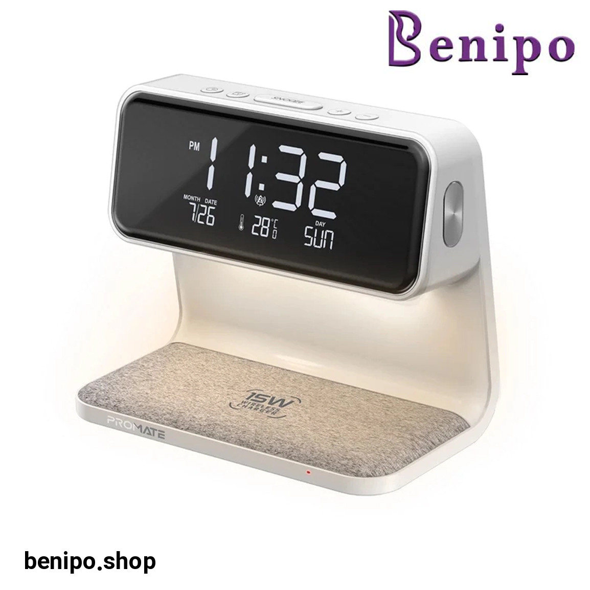 شارژر بی سیم و ساعت مدل LUMIX 15W