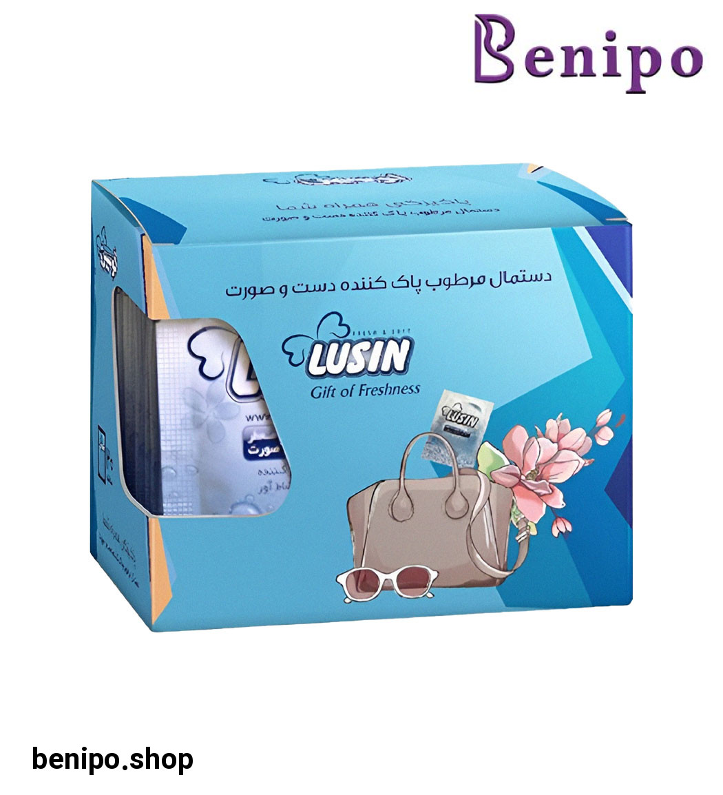 دستمال مرطوب شاسه ای پاک کننده دست و صورت بسته 10 عددی