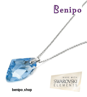 گردنبند کریستال  و نقره چند وجهی