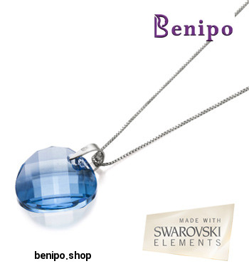 گردنبند کریستال و نقره دایره برش دار